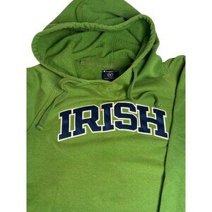 Y2k Champion Sport Stretch Irish Hoodie Sweatshirt M Notre Dame Football Vintage